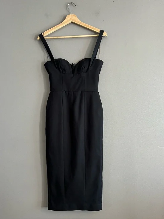 House Of CD Bellisima Body-Con Cocktail Midi Dress Pockets Going Out Party Small - Picture 4 of 16